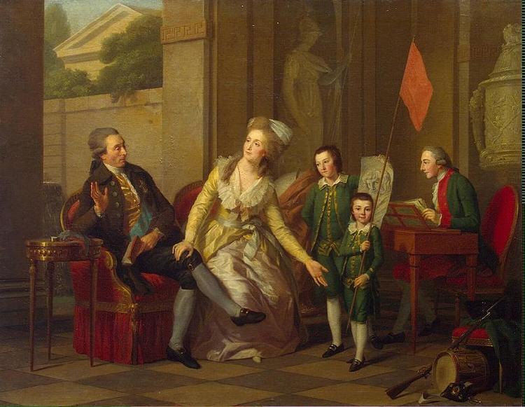 TISCHBEIN, Johann Heinrich Wilhelm Portrat der Familie Saltykowa France oil painting art